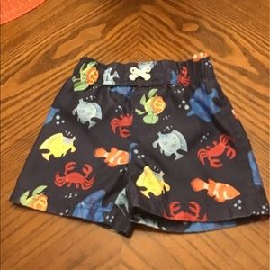 Circo swim trunks fish 🐠 theme size 9Mo stretchy good shape fun designs